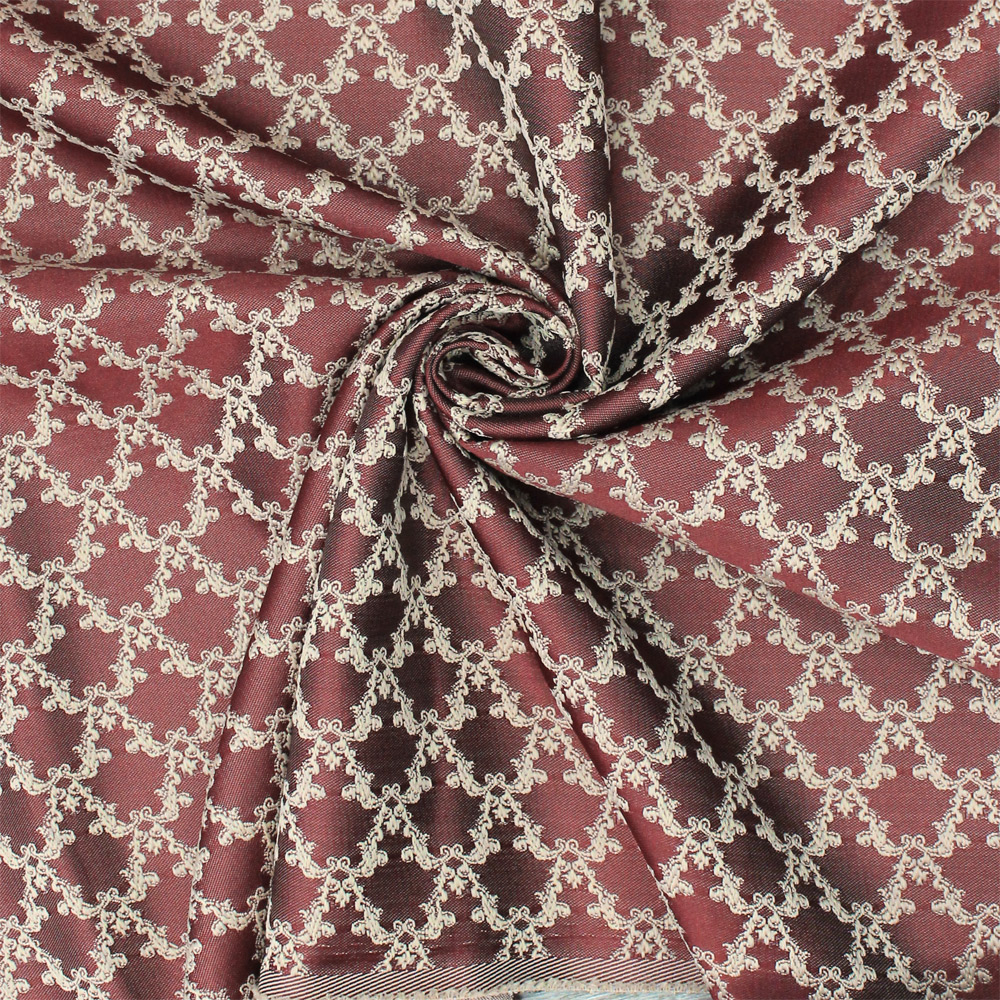Ткань портьерная Жаккард “Валенсия” Бордо