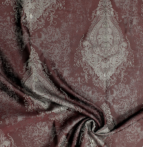 Ткань портьерная “Королевские узоры” Vinous