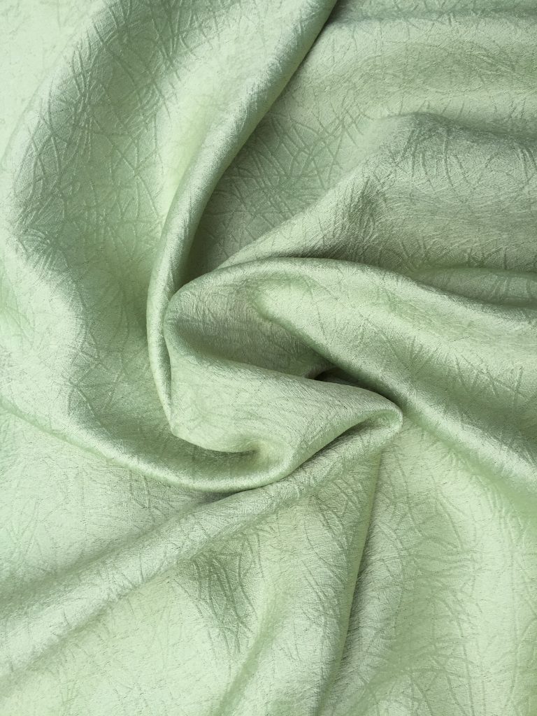 Портьерная ткань блэкаут с теснением Зеленая